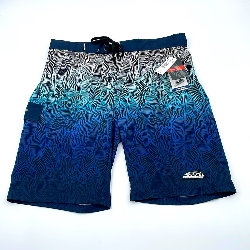 Pipeline Boardshorts Board Shorts Swim Trunks Blue‎ Leaves NWT - Various sizes